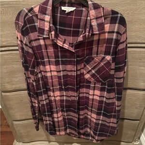 Beachlunchlounge Plaid Shirt in Pink and Black